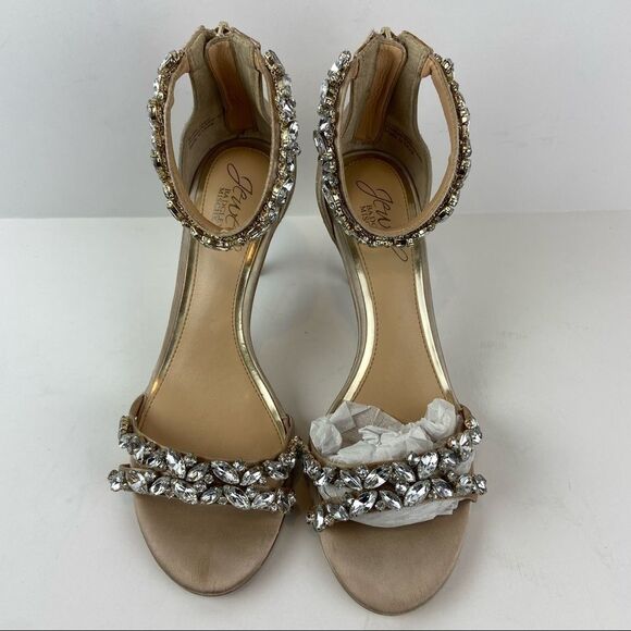 Jewel Badgley Mischka • Caroline Embellished Ankle • Strap Evening Sandals - Picture 11 of 15